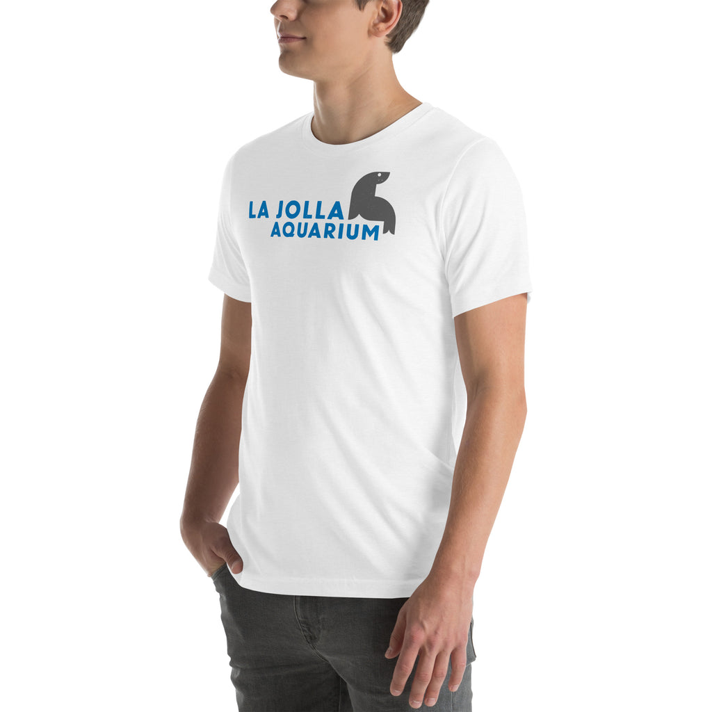La Jolla Aquarium vintage graphic, printed on a SodaPop Cool t-shirt.