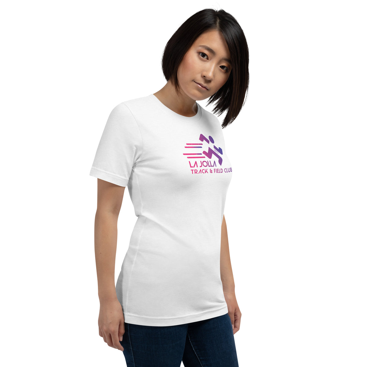 La Jolla Track & Field California vintage graphic, printed on a SodaPop Cool t-shirt.