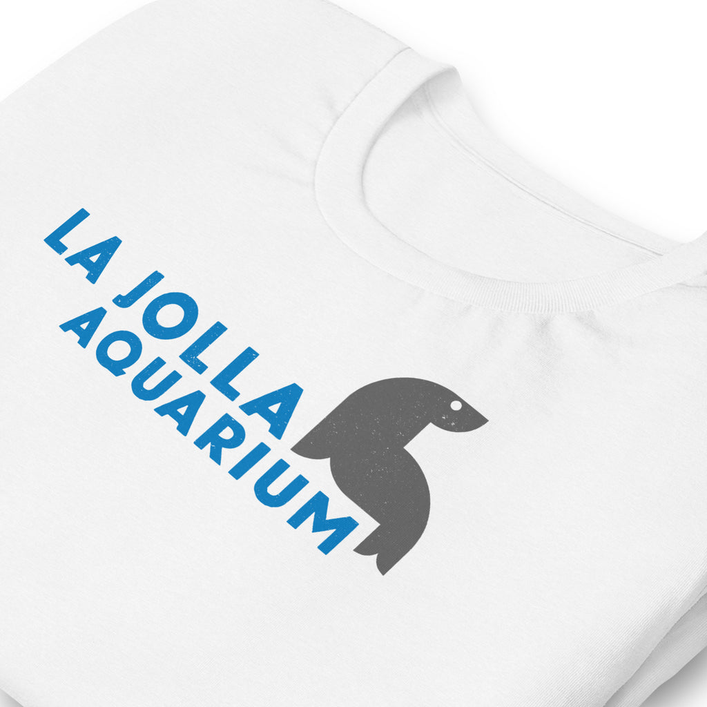 La Jolla Aquarium vintage graphic, printed on a SodaPop Cool t-shirt.