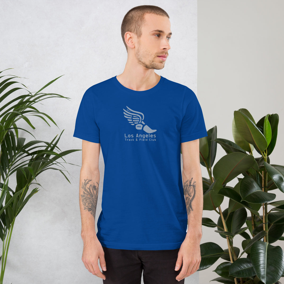 Los Angeles Track & Field 1955 California vintage graphic, printed on a SodaPop Cool t-shirt.