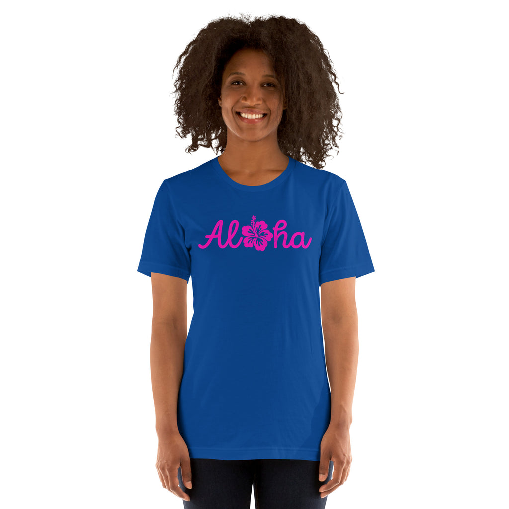 Aloha Hawaii Hibiscus Flower vintage graphic, printed on a SodaPop Cool t-shirt.