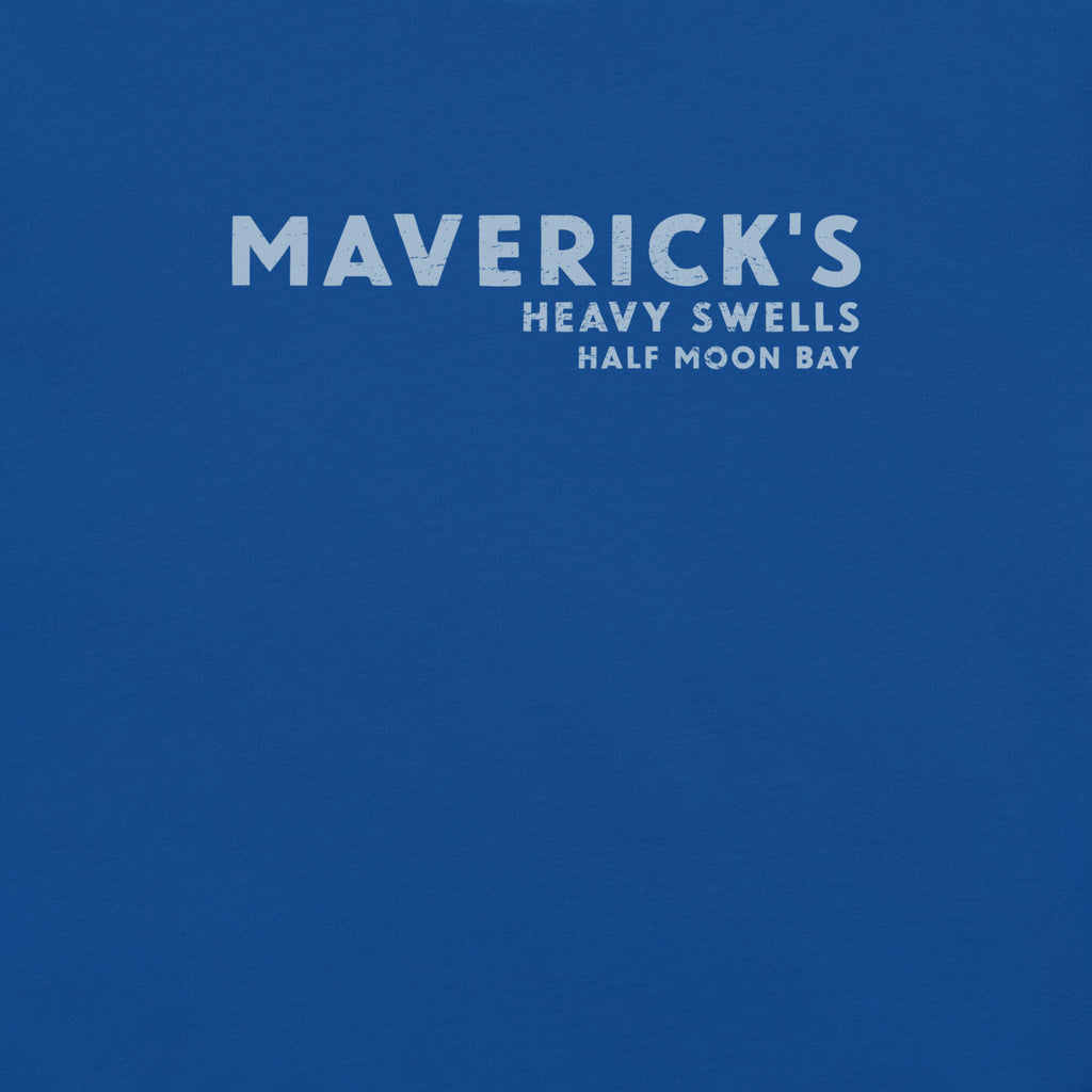 Maverick's Surfing California vintage graphic, printed on a SodaPop Cool t-shirt.