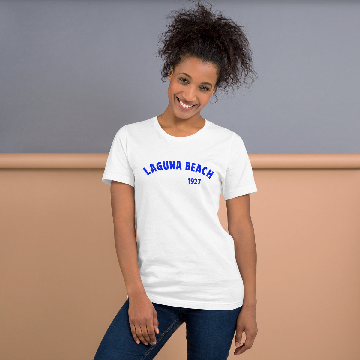 Laguna Beach 1927 California vintage graphic, printed on a SodaPop Cool t-shirt.