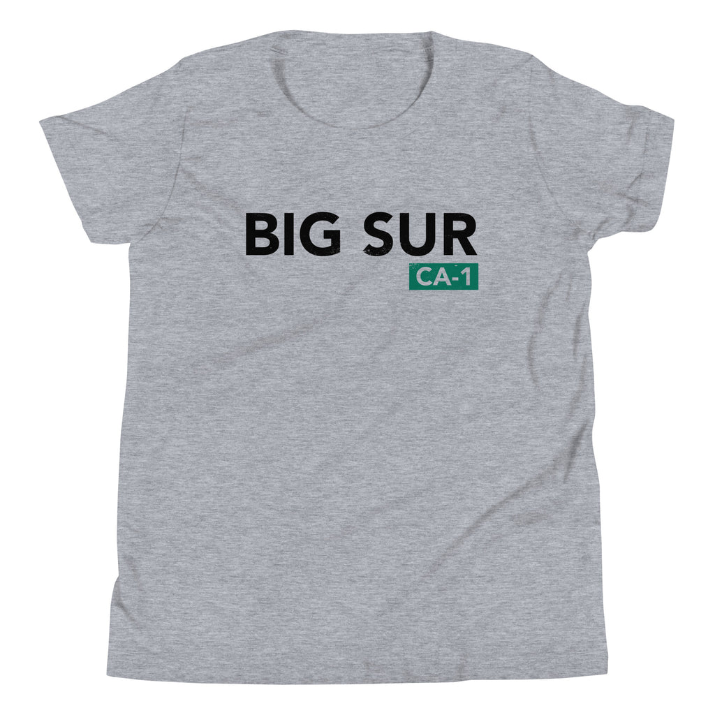 Big Sur CA-1 California vintage graphic, printed on a SodaPop Cool kids t-shirt.