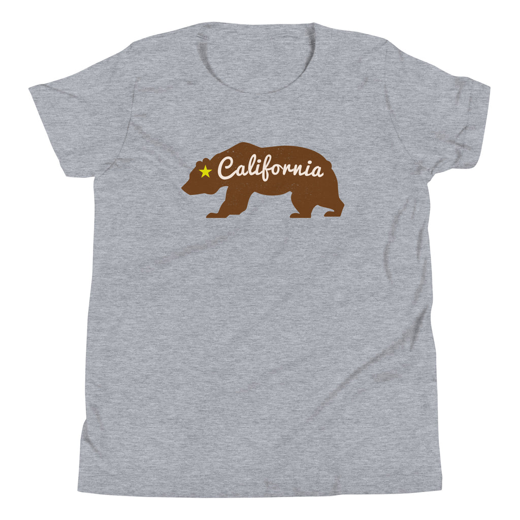California state bear with a single star, classic vintage styling, printed on a SodaPop Cool kids t-shirt.