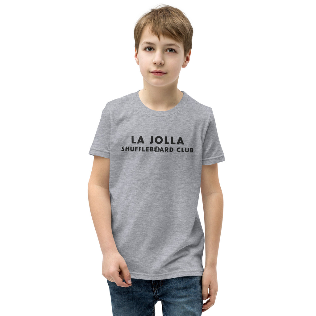 La Jolla Shuffleboard Club 1932 California vintage graphic, printed on a SodaPop Cool kids t-shirt.
