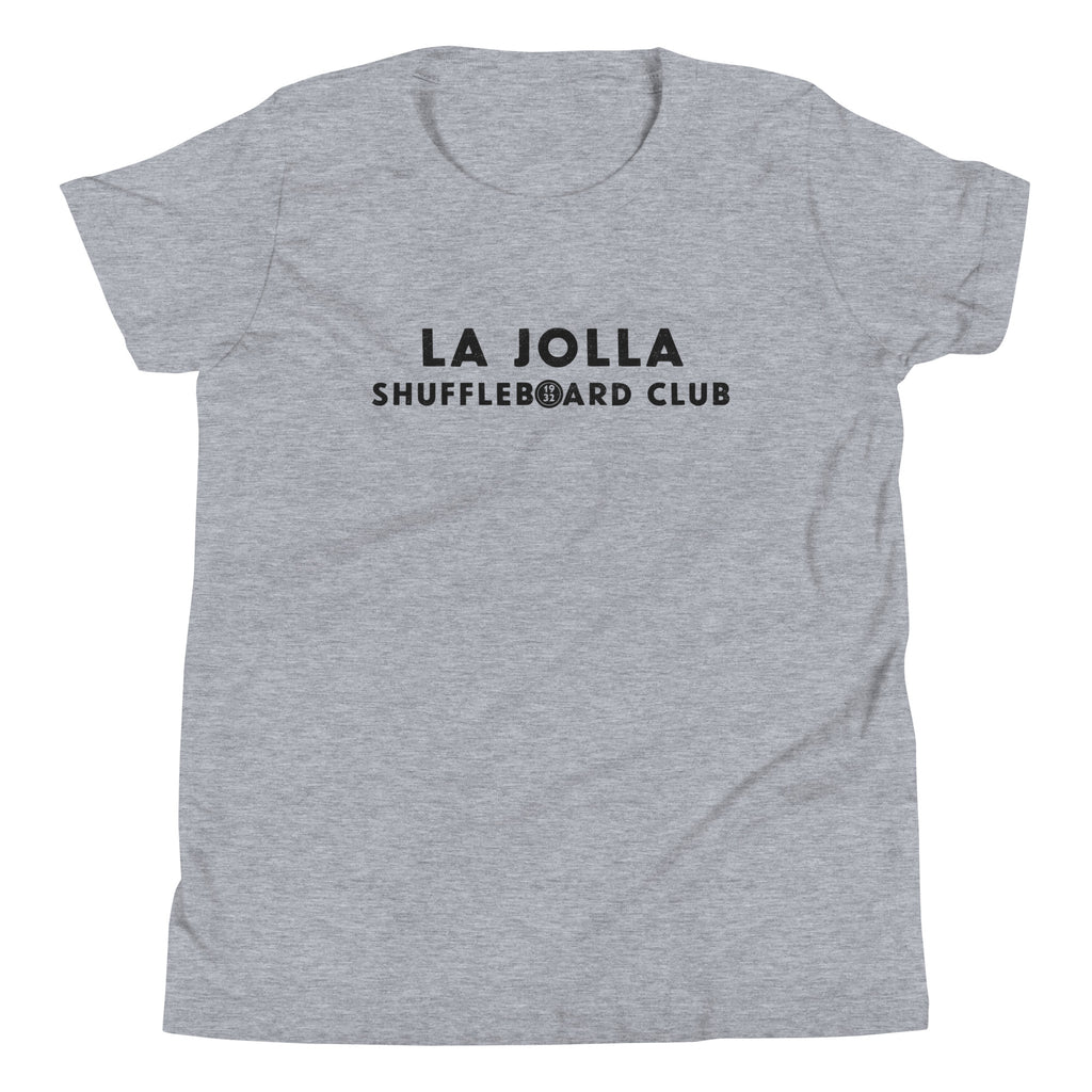 La Jolla Shuffleboard Club 1932 California vintage graphic, printed on a SodaPop Cool kids t-shirt.