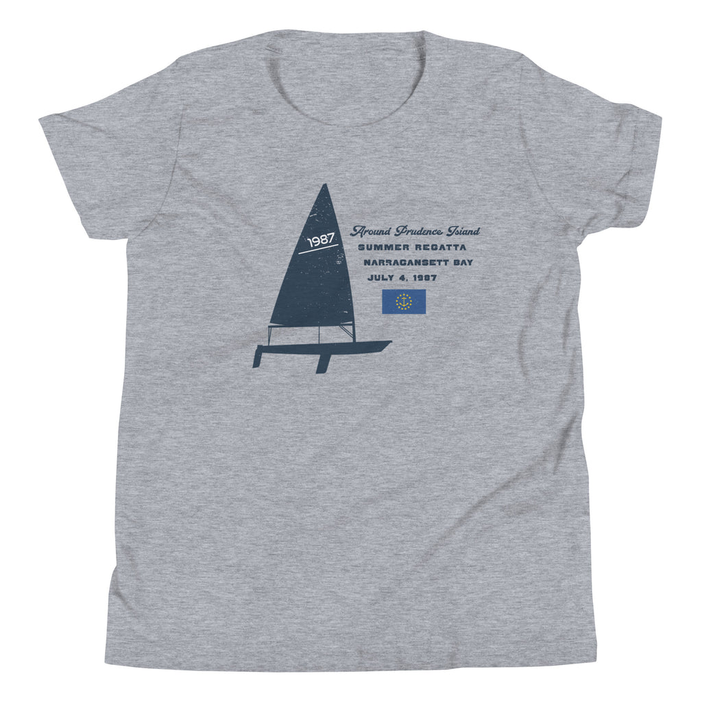 Rhode Island Sailing Prudence vintage graphic, printed on a SodaPop Cool kids t-shirt.