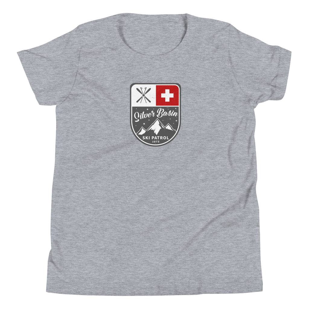 Silver Basin Ski California vintage graphic, printed on a SodaPop Cool kids t-shirt.