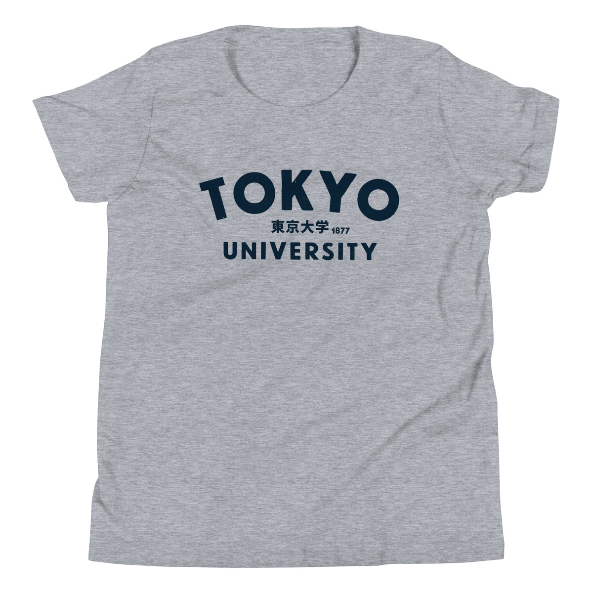 "Tokyo University" in classic collegiate lettering with Japanese script, printed on a SodaPop Cool kids t-shirt.