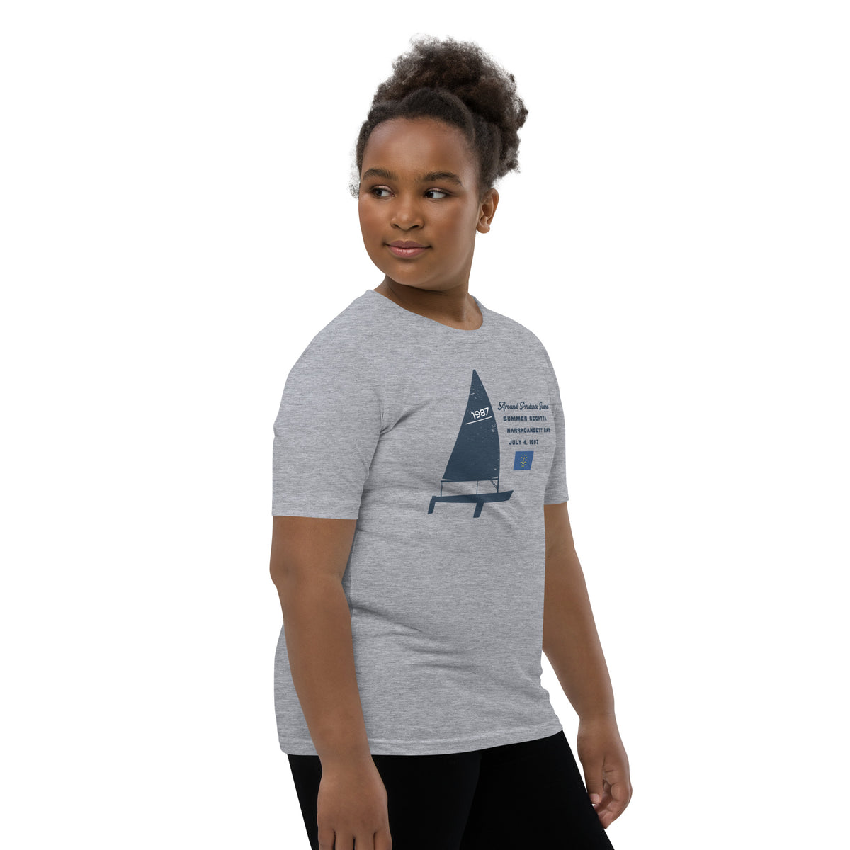Rhode Island Sailing Prudence vintage graphic, printed on a SodaPop Cool kids t-shirt.