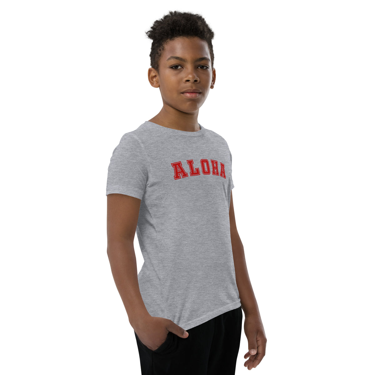 Aloha Hawaii Block vintage graphic, printed on a SodaPop Cool kids t-shirt.