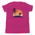 Surfer Girl Sunset Clothing vintage graphic, printed on a SodaPop Cool kids t-shirt.