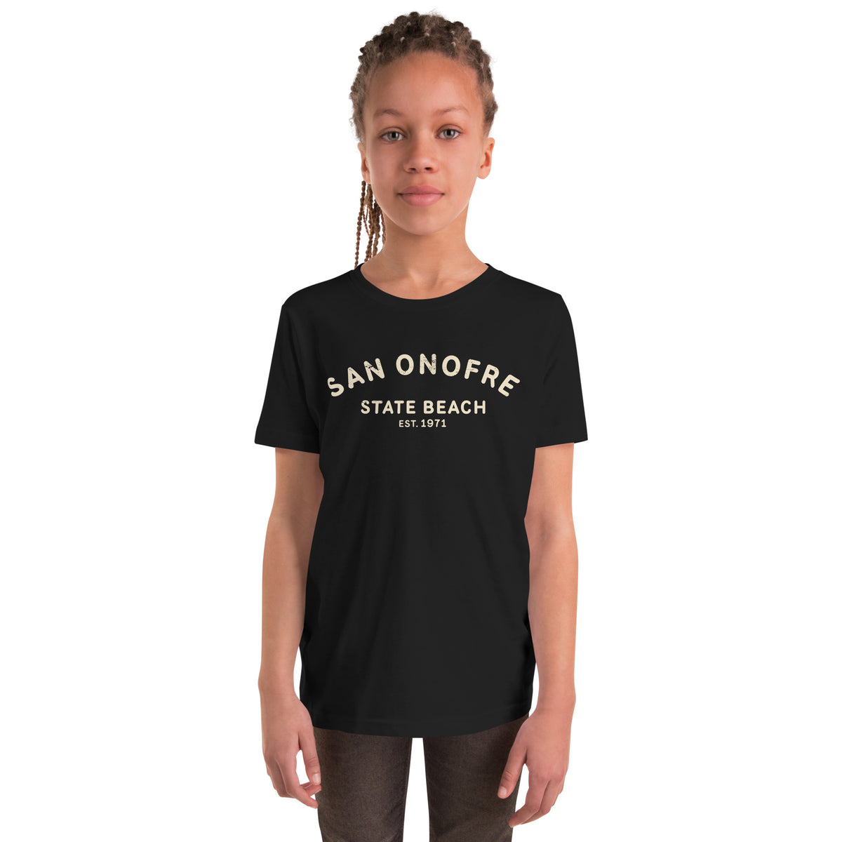 San Onofre Beach California vintage graphic, printed on a SodaPop Cool kids t-shirt.