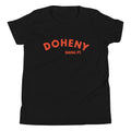 "Doheny Dana Point" in vintage California surf lettering, printed on a SodaPop Cool kids t-shirt.