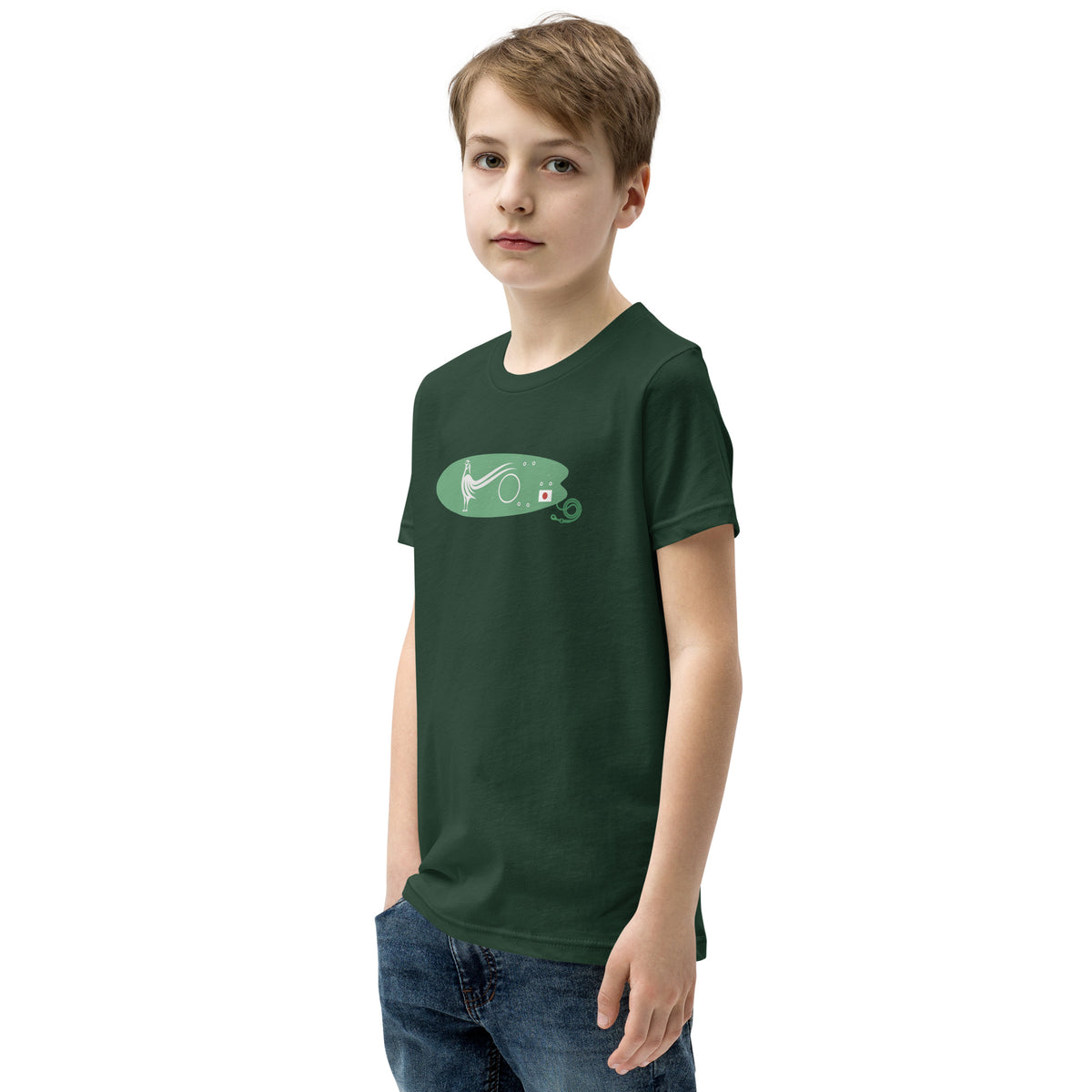 Green Pheasant Surf Company Japan vintage graphic, printed on a SodaPop Cool kids t-shirt.