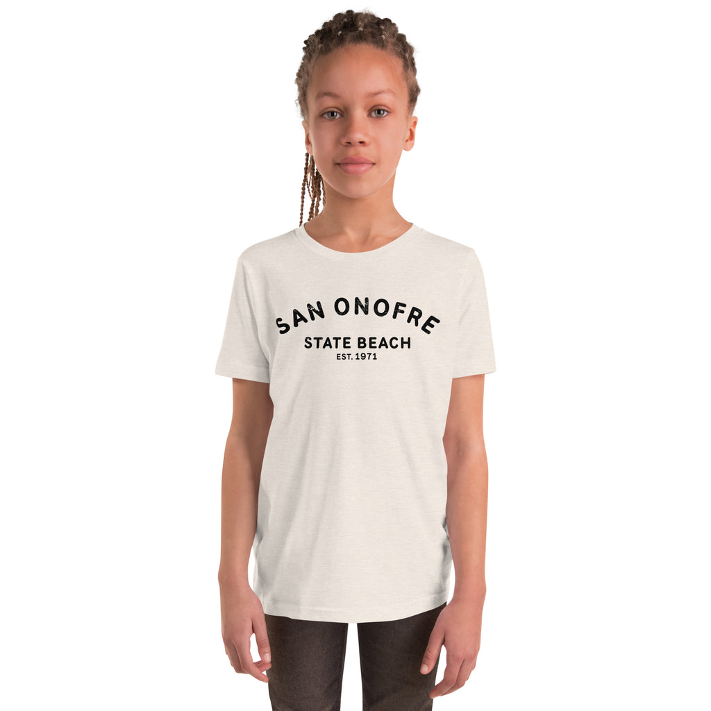 San Onofre Beach California vintage graphic, printed on a SodaPop Cool kids t-shirt.