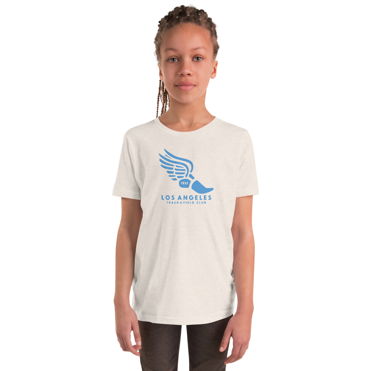 Los Angeles Track & Field 1955 California vintage graphic, printed on a SodaPop Cool kids t-shirt.