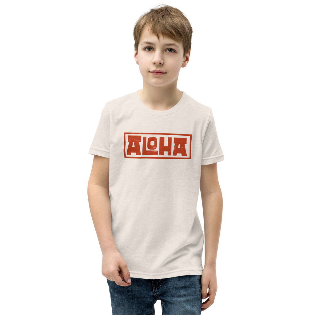 Aloha Hawaii Billboard vintage graphic, printed on a SodaPop Cool kids t-shirt.