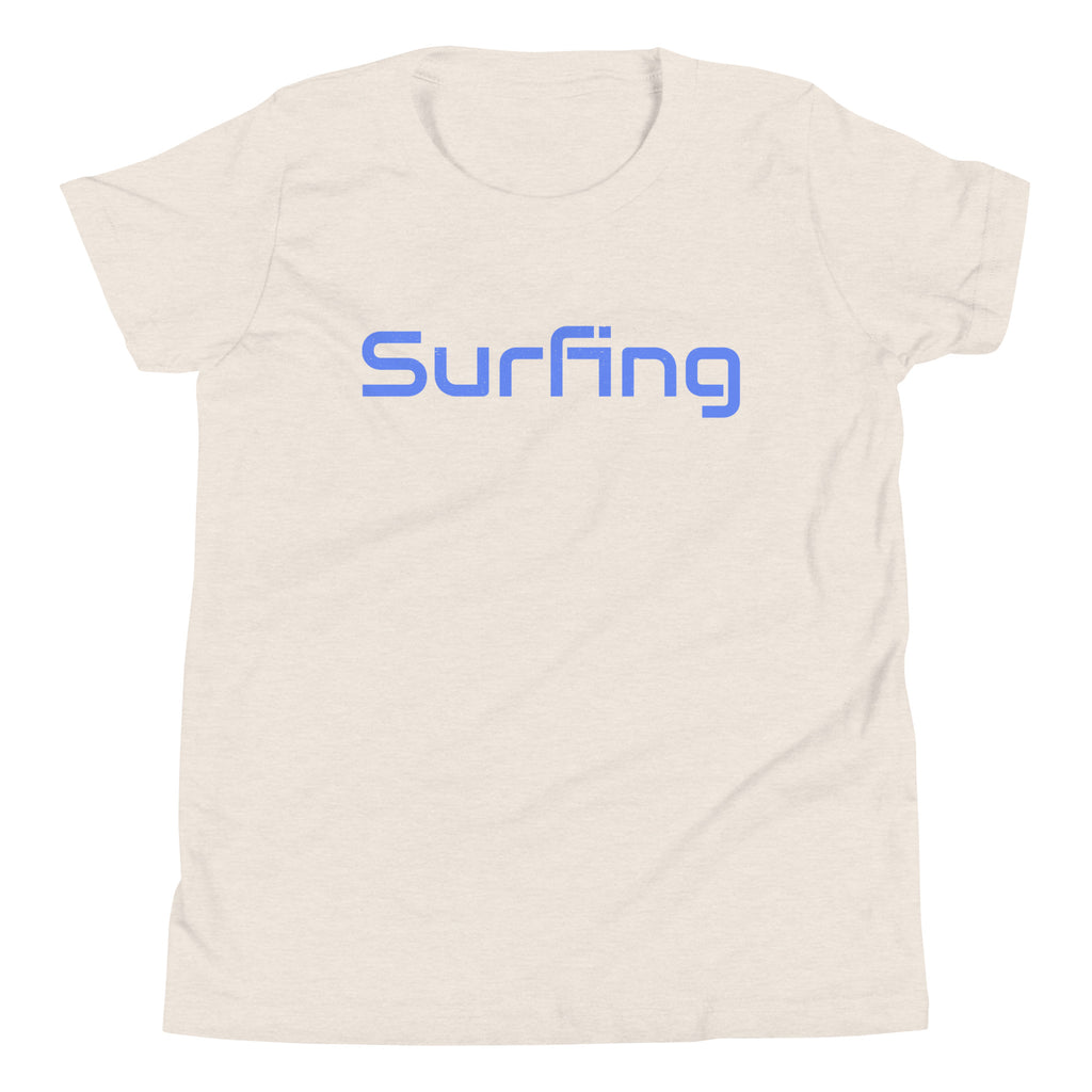 Surfing vintage graphic, printed on a SodaPop Cool kids t-shirt.