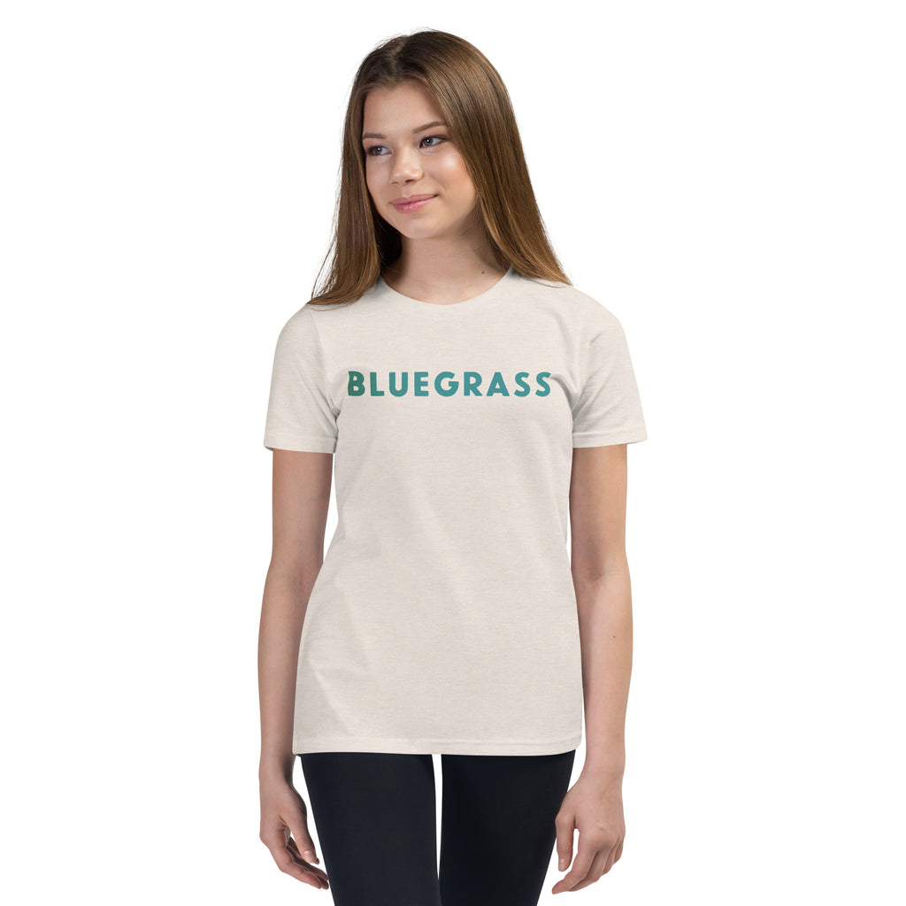 Bluegrass vintage graphic, printed on a SodaPop Cool kids t-shirt.