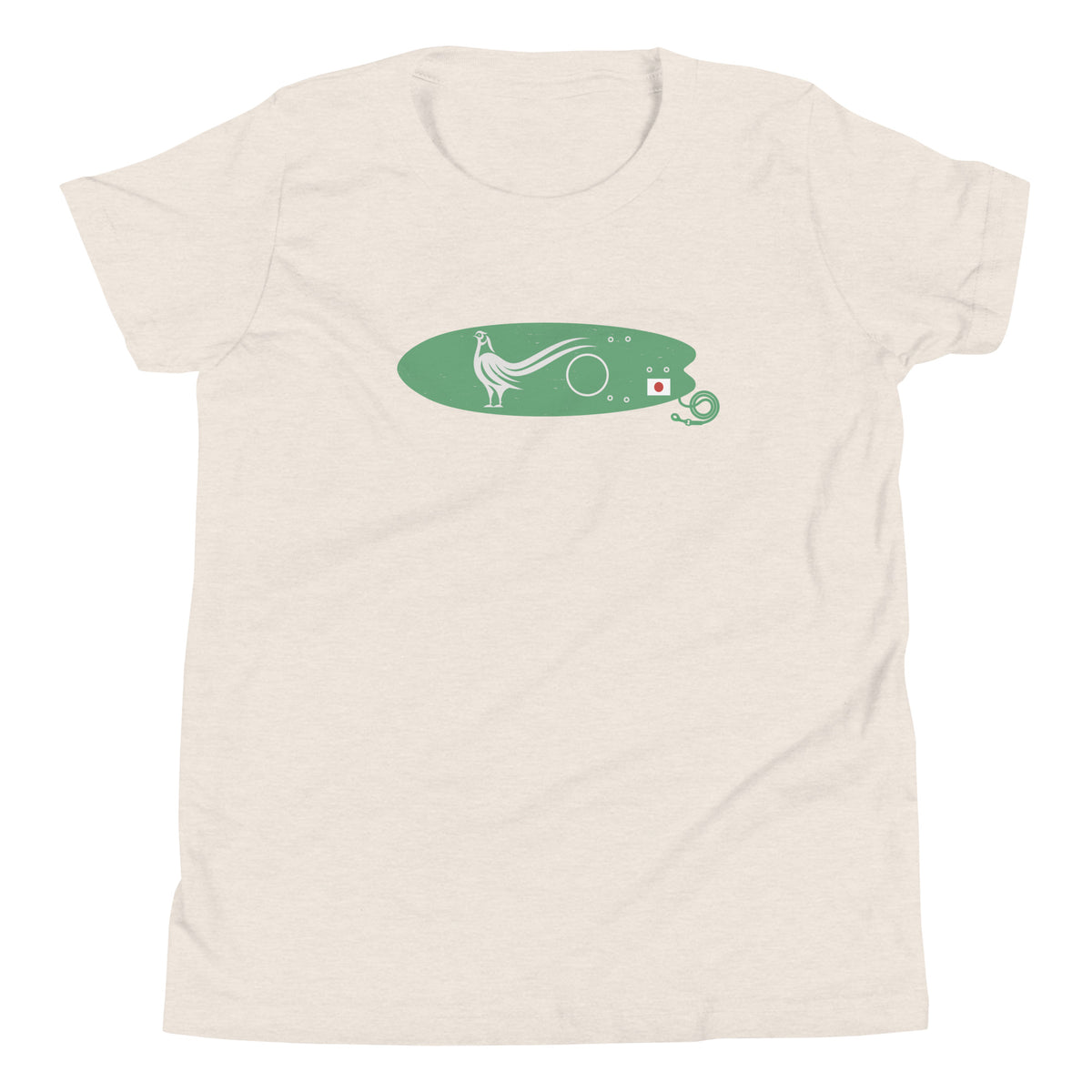 Green Pheasant Surf Company Japan vintage graphic, printed on a SodaPop Cool kids t-shirt.