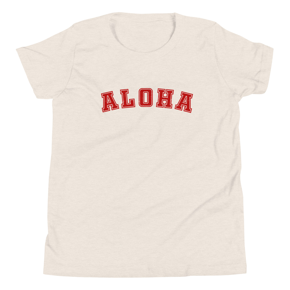 Aloha Hawaii Block vintage graphic, printed on a SodaPop Cool kids t-shirt.