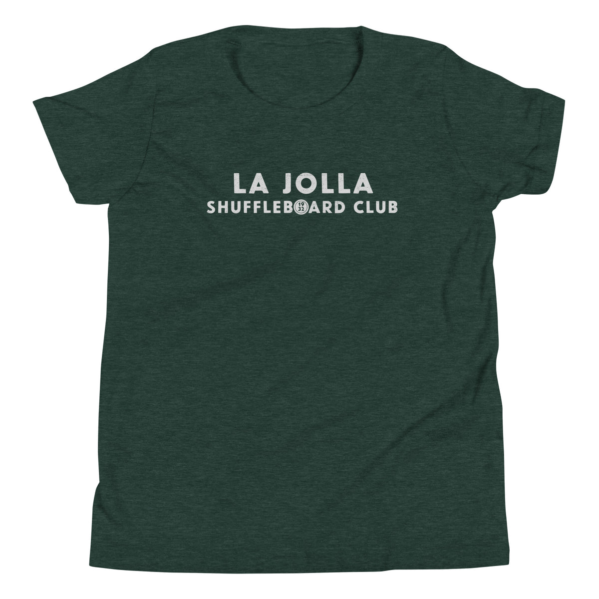 La Jolla Shuffleboard Club 1932 California vintage graphic, printed on a SodaPop Cool kids t-shirt.