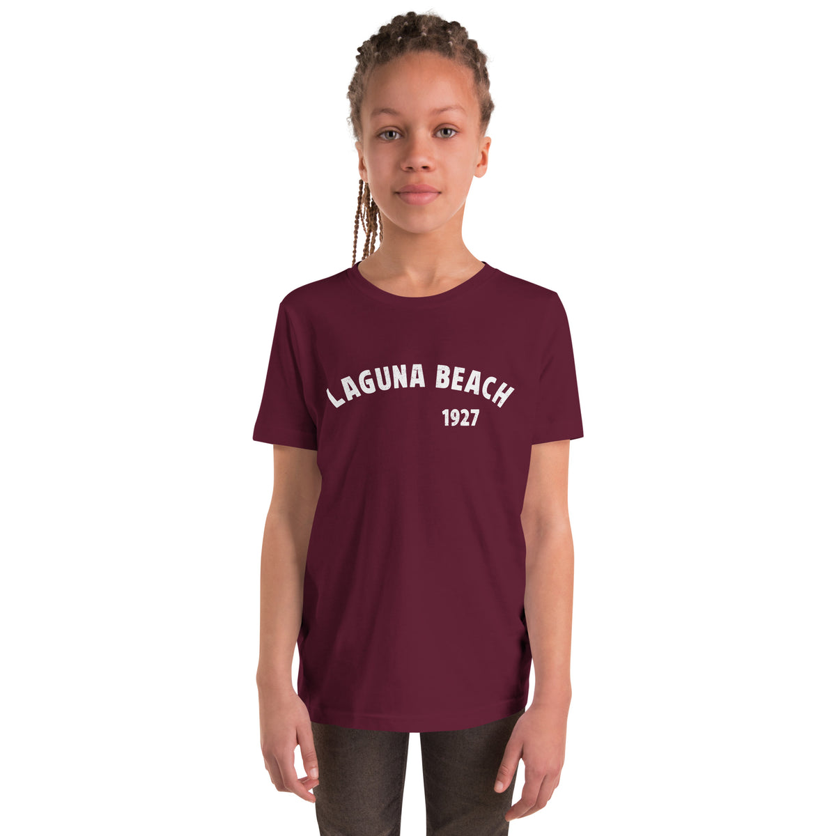 Laguna Beach 1927 California vintage graphic, printed on a SodaPop Cool kids t-shirt.