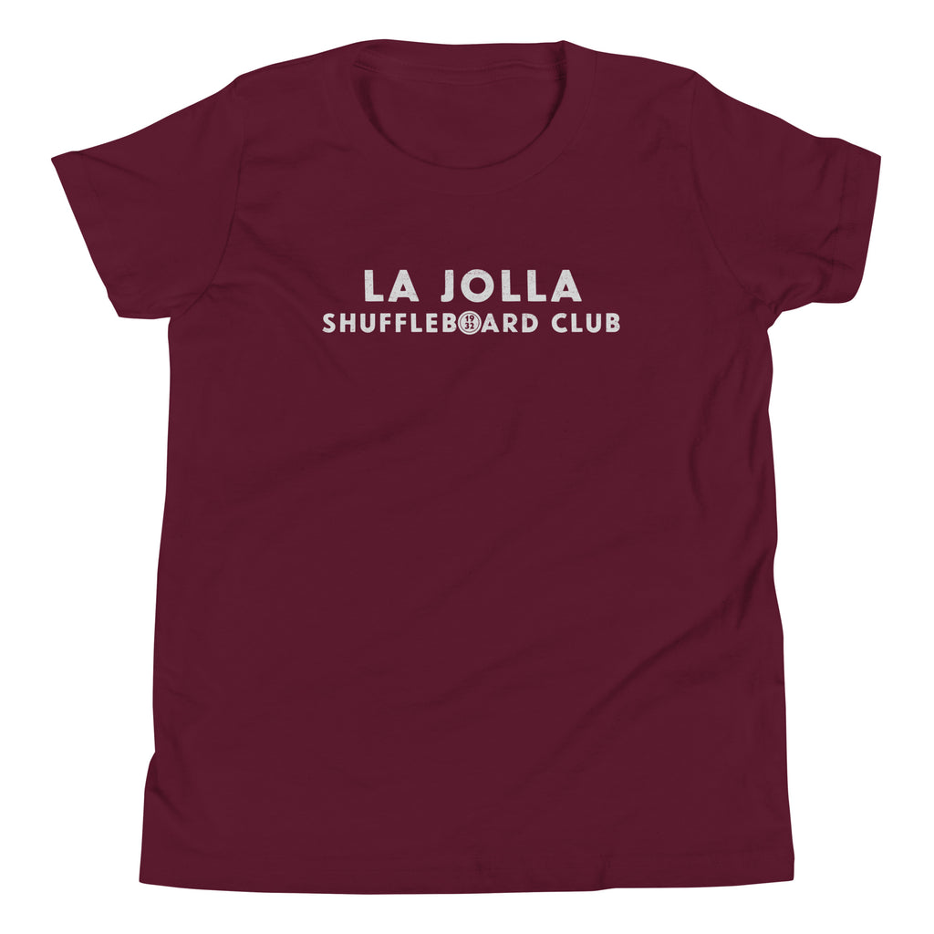 La Jolla Shuffleboard Club 1932 California vintage graphic, printed on a SodaPop Cool kids t-shirt.