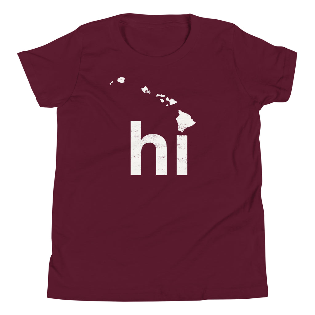 Aloha Hawaii Islands vintage graphic, printed on a SodaPop Cool kids t-shirt.
