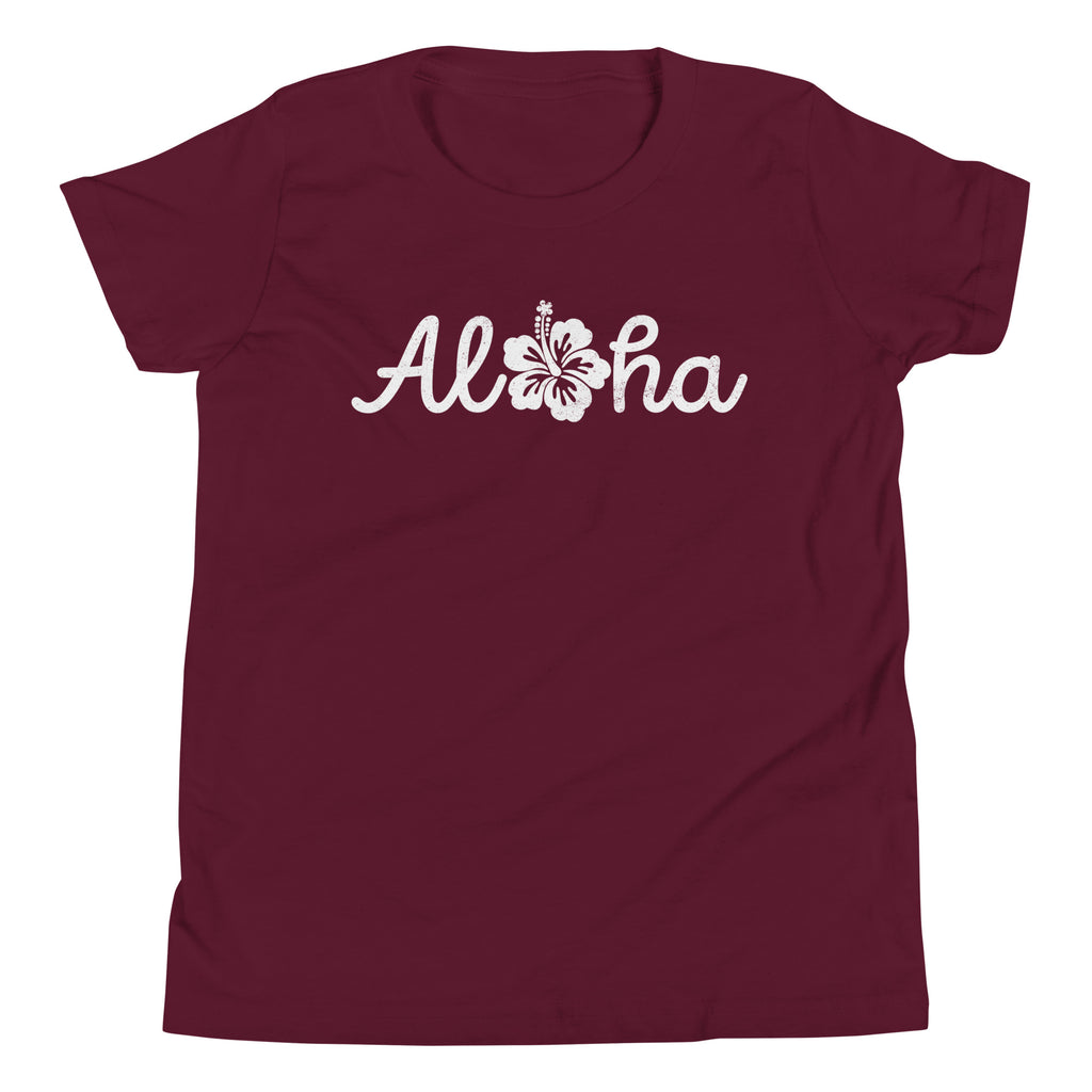 Aloha Hawaii Hibiscus Flower vintage graphic, printed on a SodaPop Cool kids t-shirt.