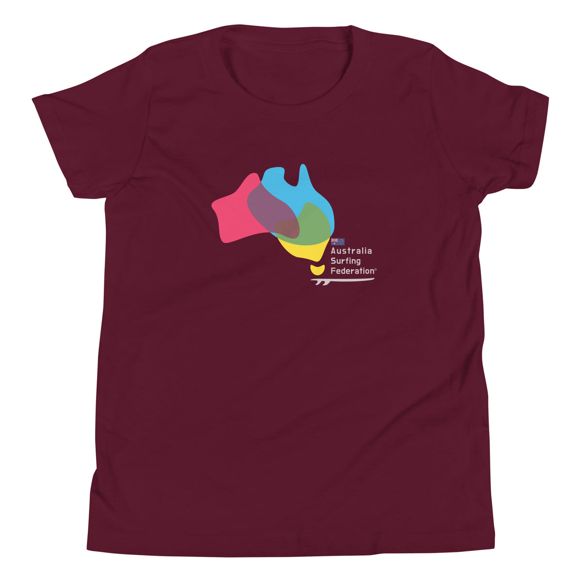 Australia Surfing Federation vintage graphic, printed on a SodaPop Cool kids t-shirt.