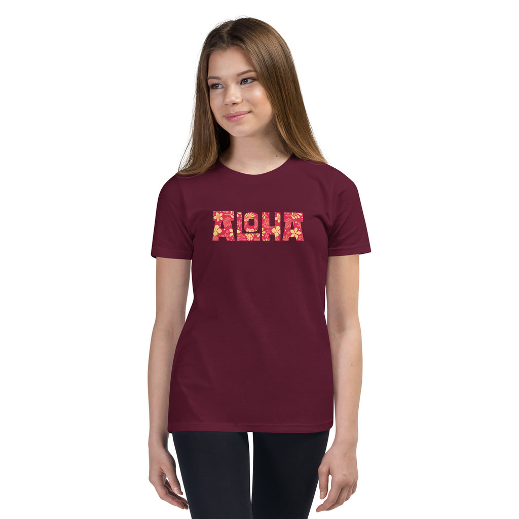 Aloha Hawaii Billboard Flowers vintage graphic, printed on a SodaPop Cool kids t-shirt.