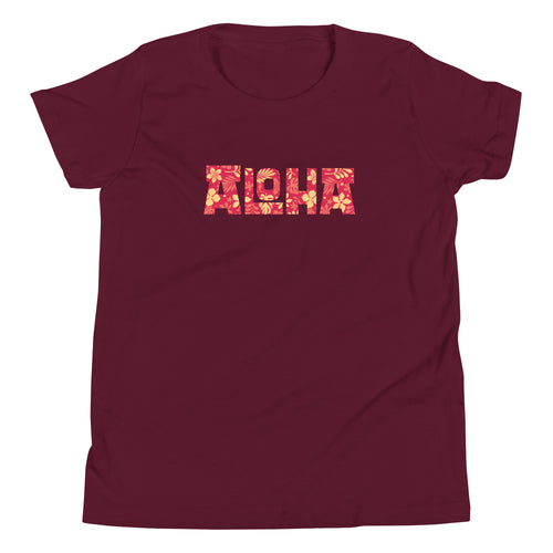 Aloha Hawaii Billboard Flowers vintage graphic, printed on a SodaPop Cool kids t-shirt.