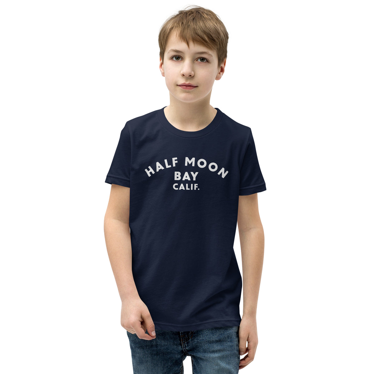 Half Moon Bay California vintage graphic, printed on a SodaPop Cool kids t-shirt.