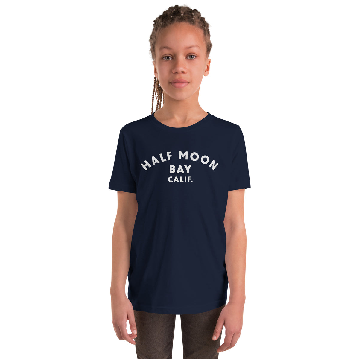 Half Moon Bay California vintage graphic, printed on a SodaPop Cool kids t-shirt.