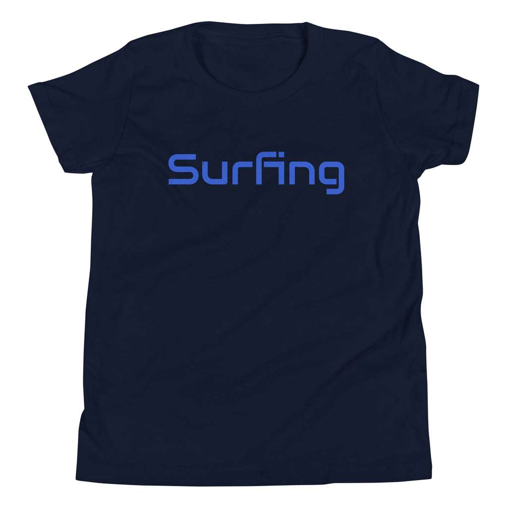 Surfing vintage graphic, printed on a SodaPop Cool kids t-shirt.