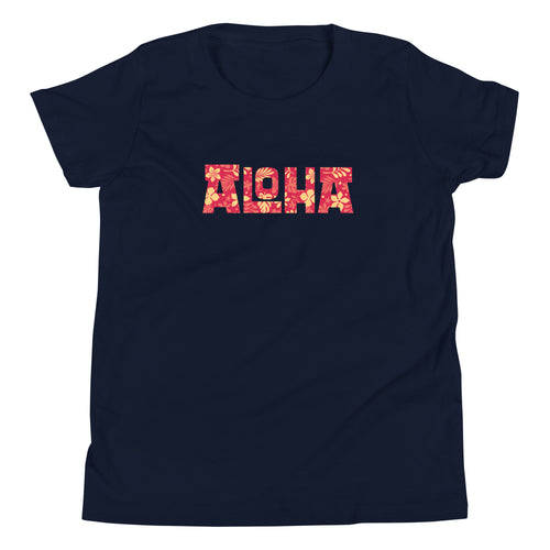 Aloha Hawaii Billboard Flowers vintage graphic, printed on a SodaPop Cool kids t-shirt.
