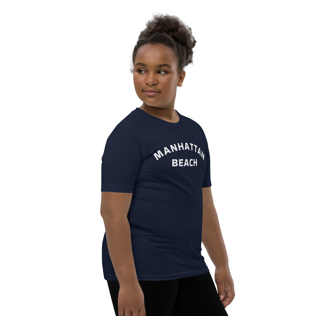 Manhattan Beach California vintage graphic, printed on a SodaPop Cool kids t-shirt.