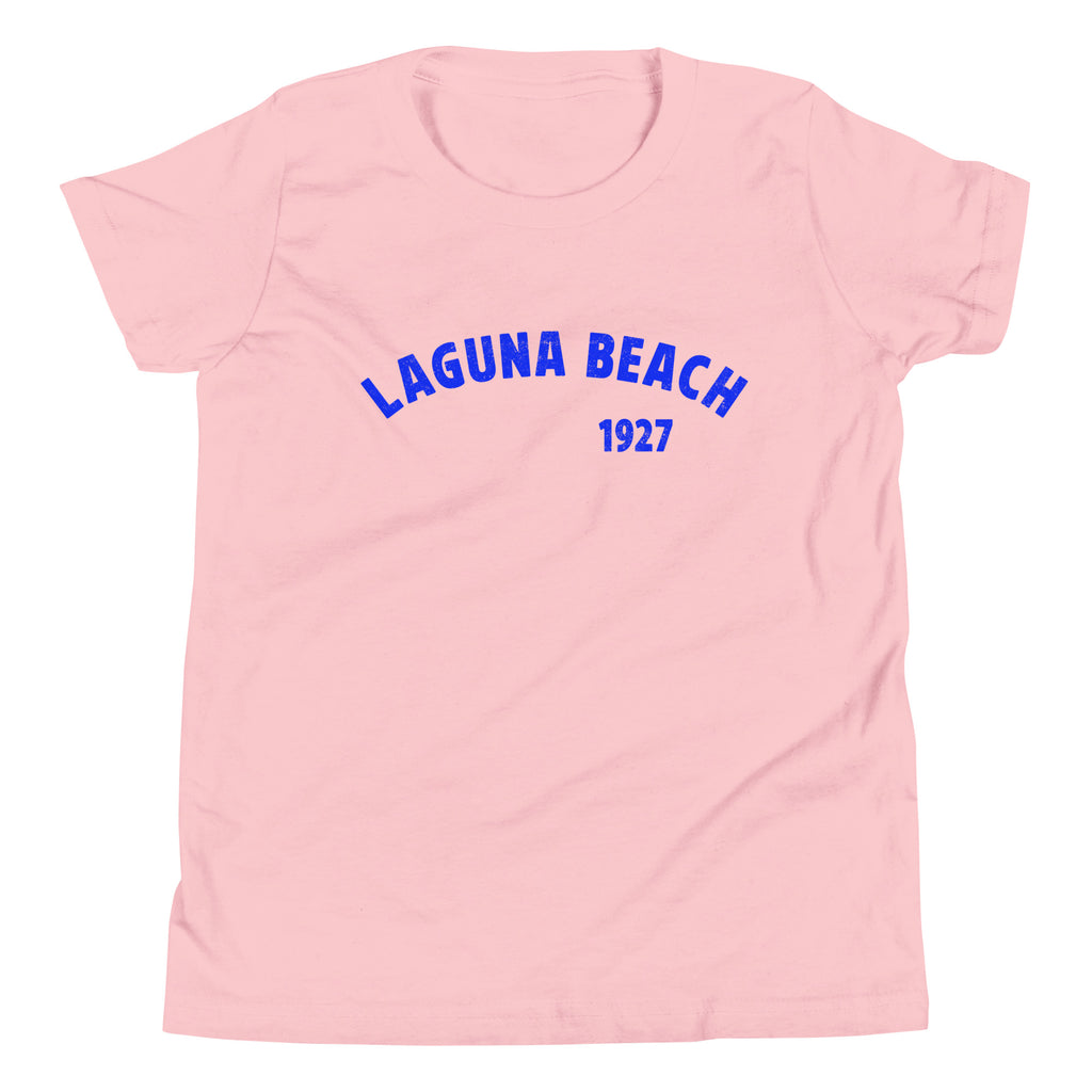 Laguna Beach 1927 California vintage graphic, printed on a SodaPop Cool kids t-shirt.