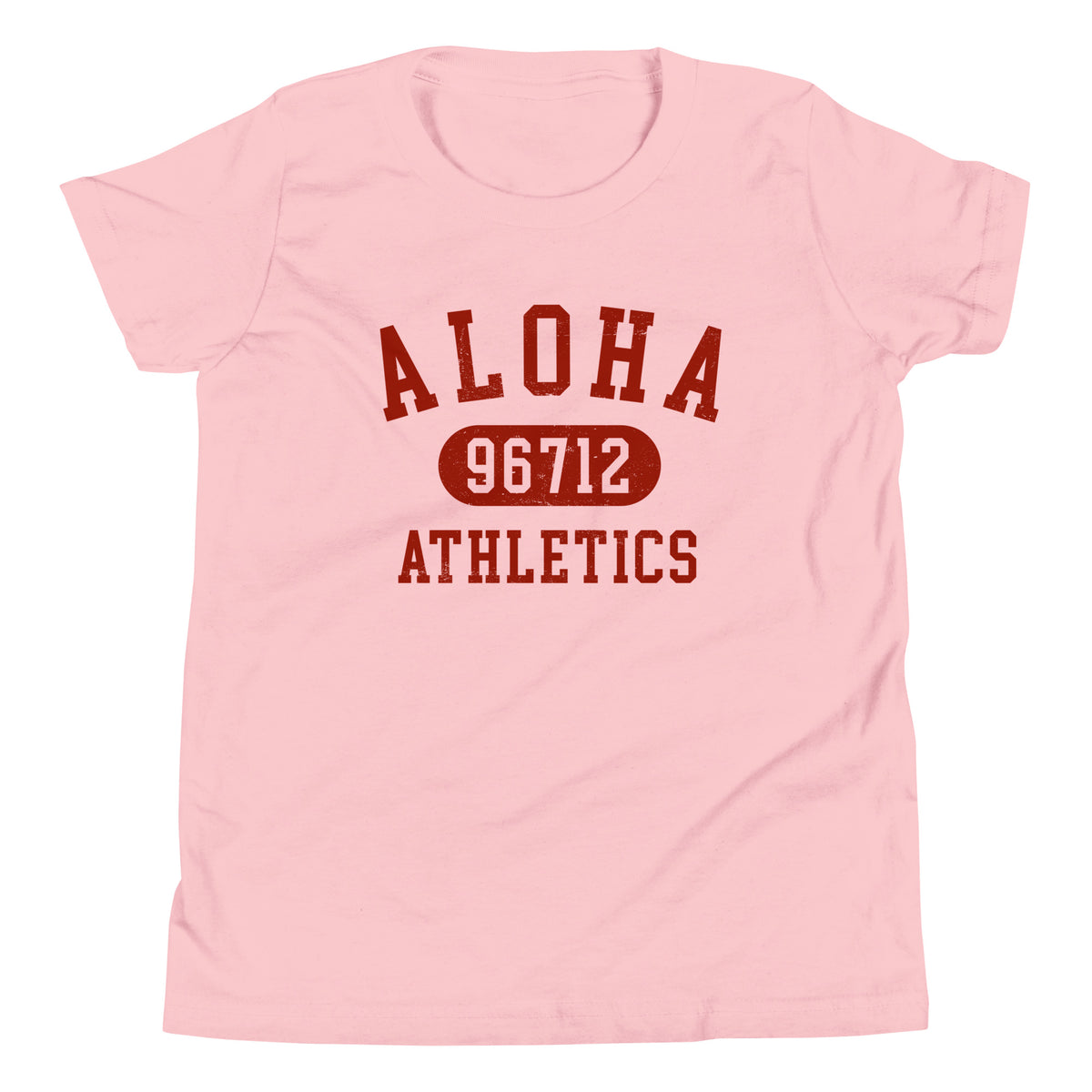 Aloha Hawaii Athletics 96712 vintage graphic, printed on a SodaPop Cool kids t-shirt.