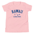 Aloha State of Hawaii vintage graphic, printed on a SodaPop Cool kids t-shirt.