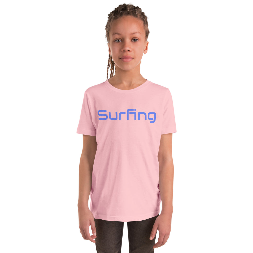 Surfing vintage graphic, printed on a SodaPop Cool kids t-shirt.