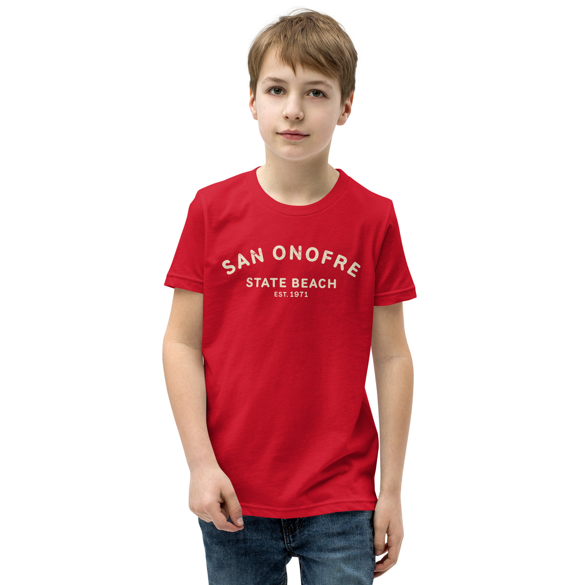 San Onofre Beach California vintage graphic, printed on a SodaPop Cool kids t-shirt.
