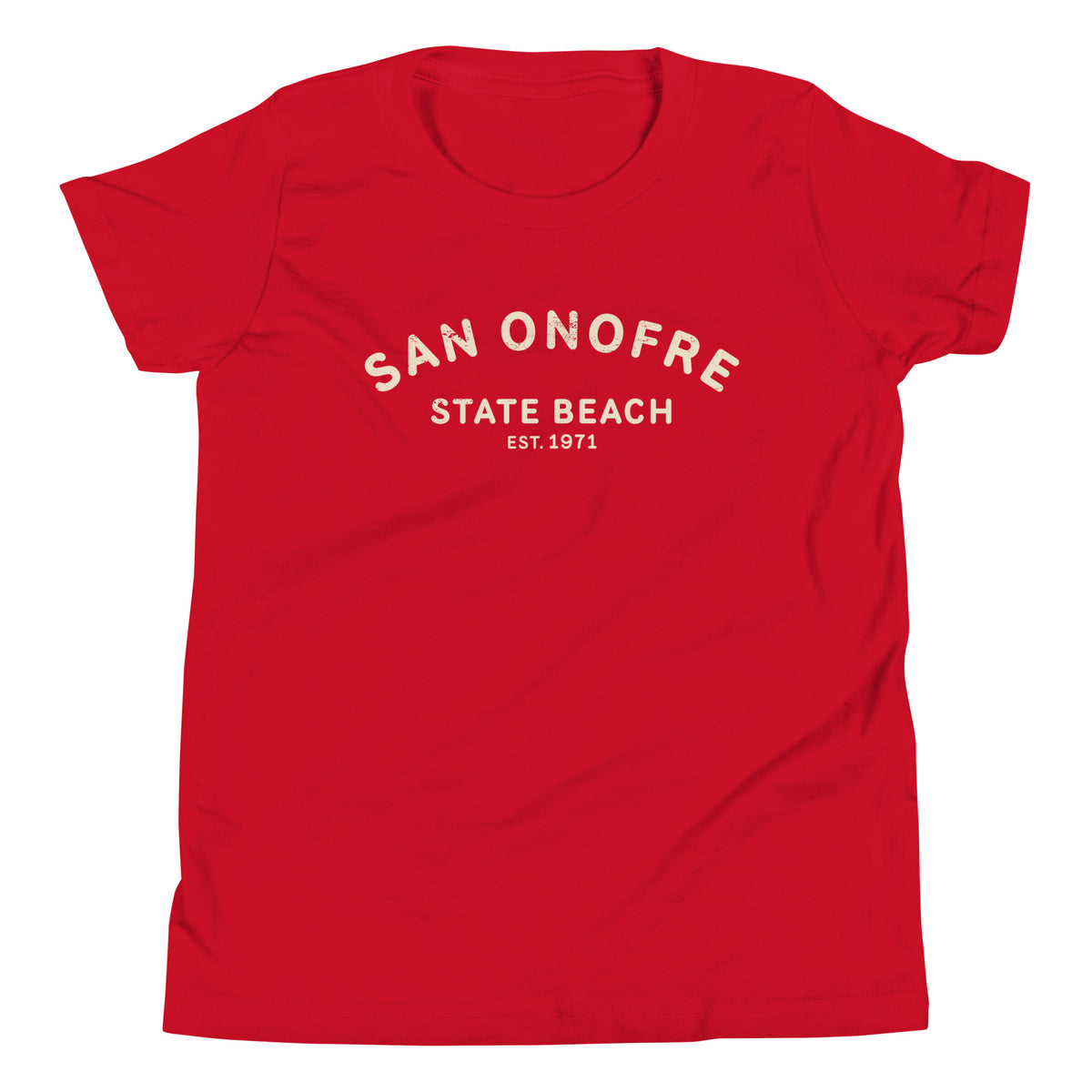 San Onofre Beach California vintage graphic, printed on a SodaPop Cool kids t-shirt.