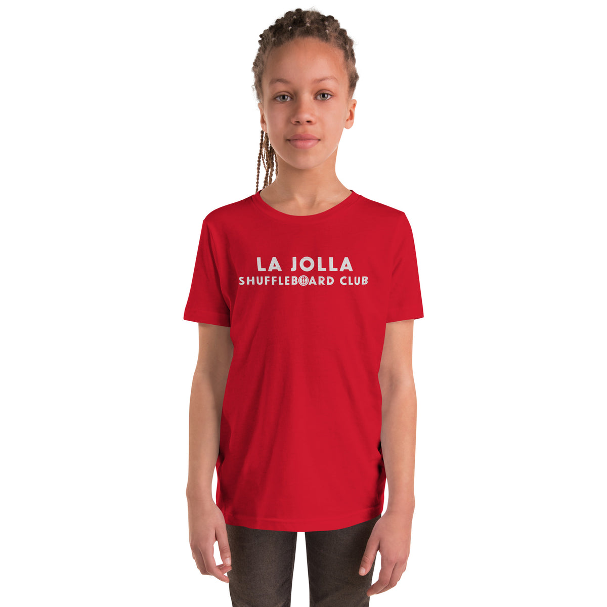 La Jolla Shuffleboard Club 1932 California vintage graphic, printed on a SodaPop Cool kids t-shirt.