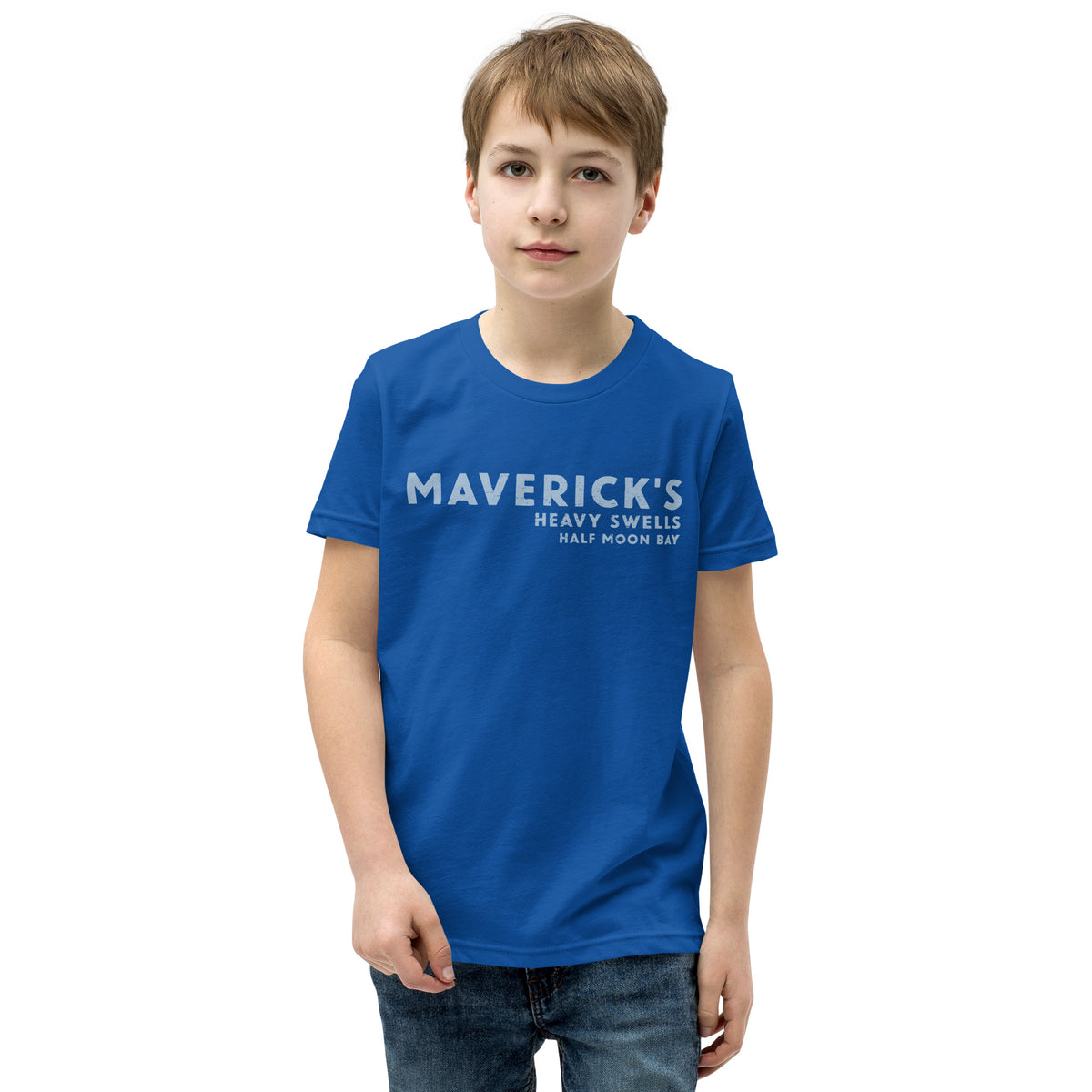 Maverick's Surfing California vintage graphic, printed on a SodaPop Cool kids t-shirt.