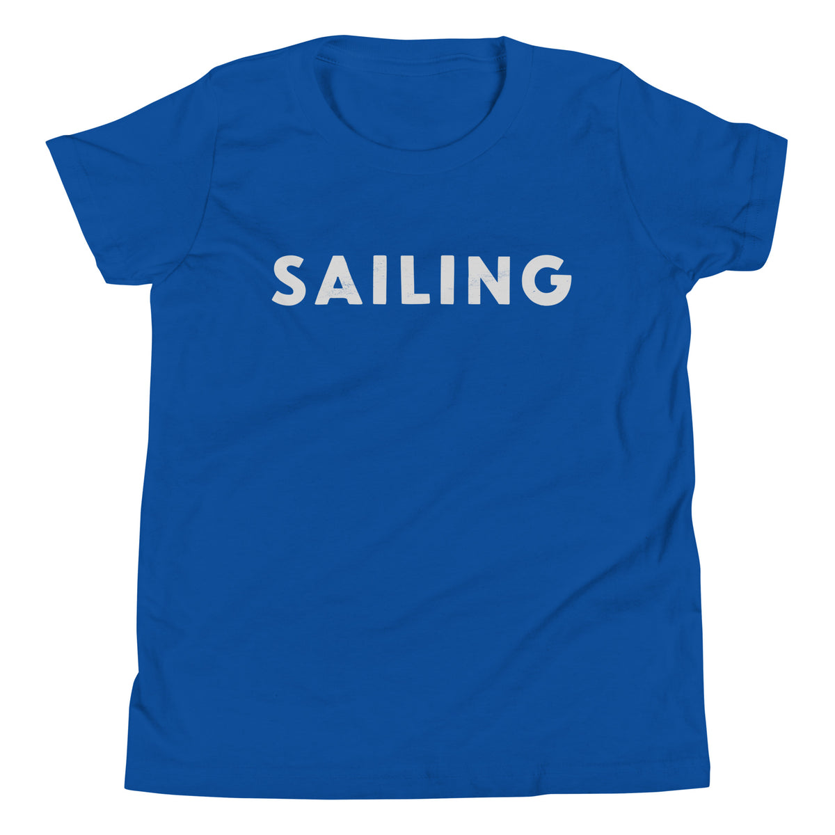 The word "Sailing" in clean vintage lettering, printed on a SodaPop Cool kids t-shirt.