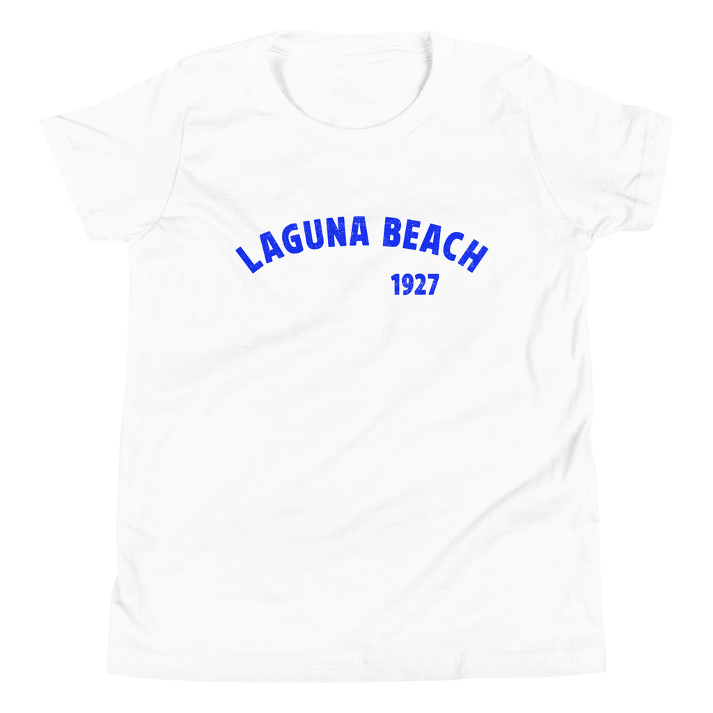 Laguna Beach 1927 California vintage graphic, printed on a SodaPop Cool kids t-shirt.